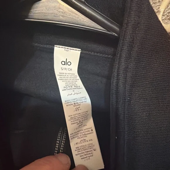 Alo Yoga Accolade 1/4 Zip Pullover Black Size S Oversized BNWT - Picture 5 of 6